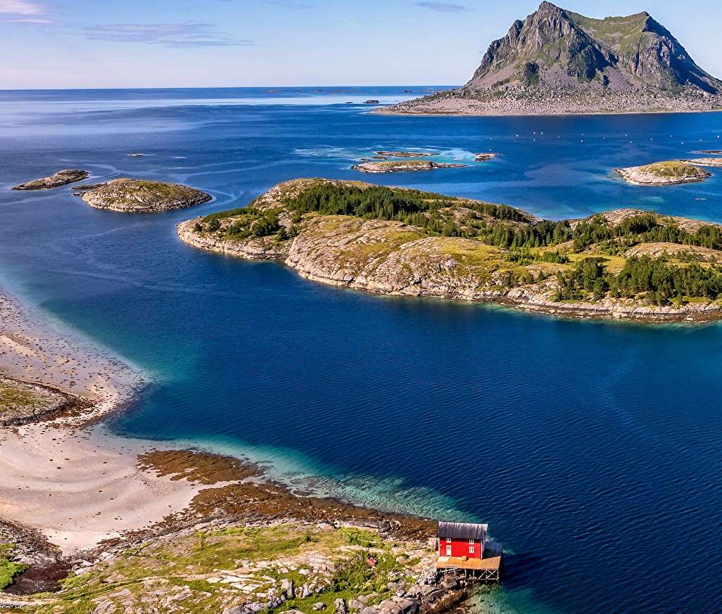 Wysepki na norweskich Lofotach w Nordland puzzle online