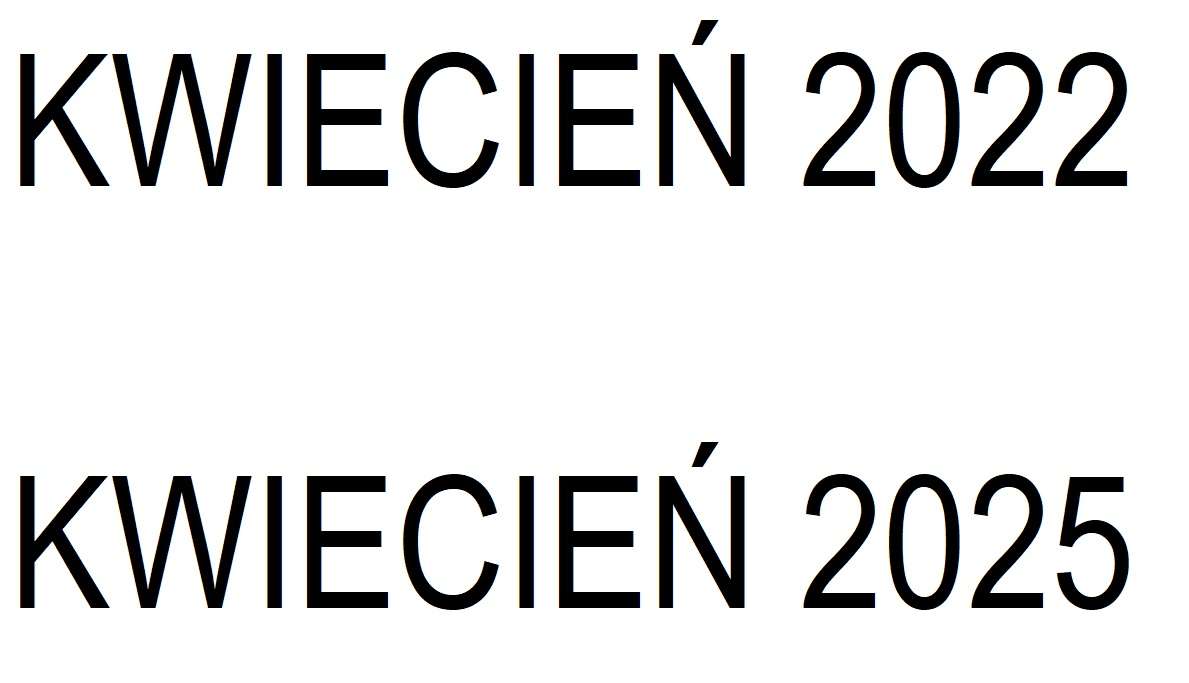 KWIECIEŃ 2022 I KWIECIEŃ 2025 puzzle online