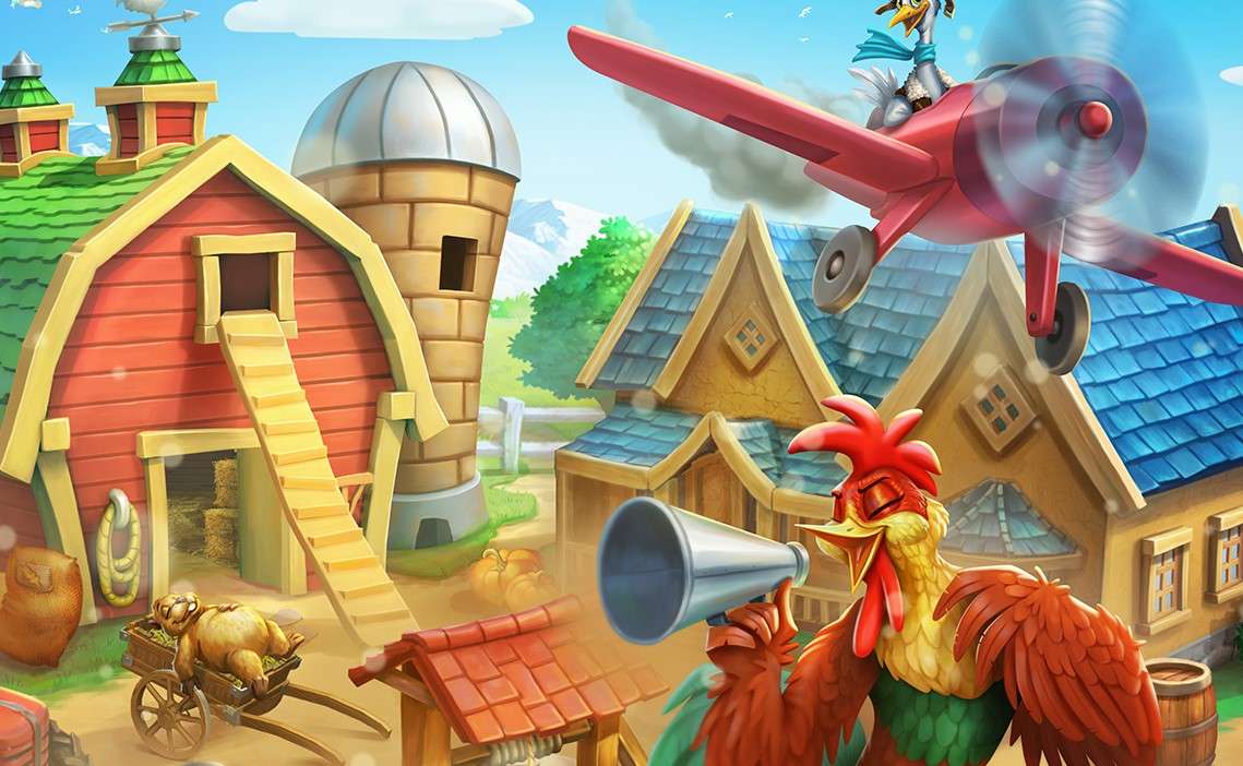 Zwierzęta na farmie w grze Farmerama puzzle online