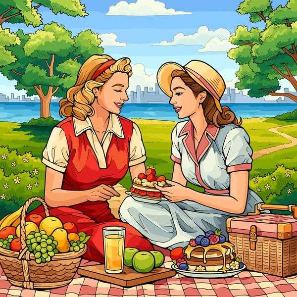 Piknikowi przyjaciele puzzle online