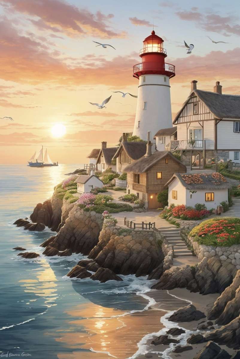 Coucher de soleil puzzle online