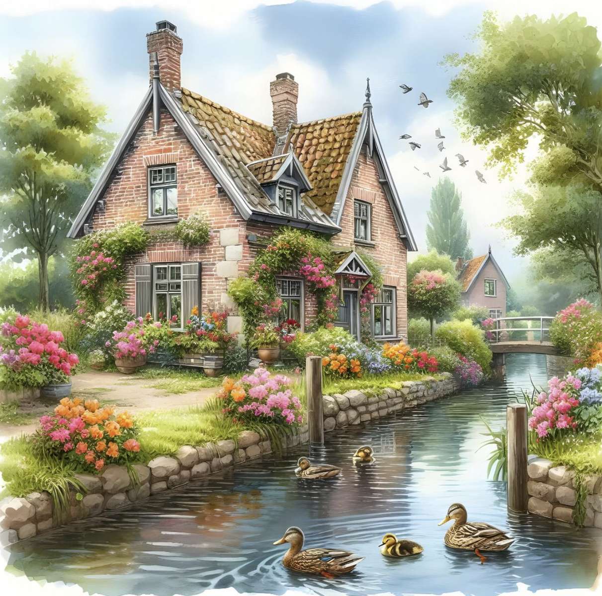 La baignade des canards puzzle online