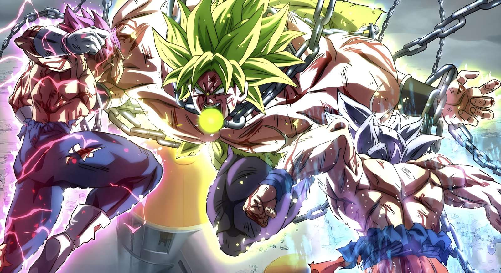 Vegeta i Goku kontra Broly. puzzle online