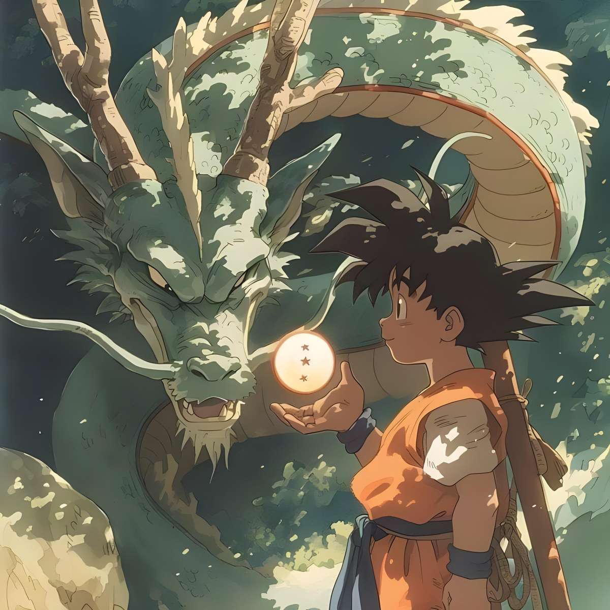 Shenlonga i Goku. puzzle online