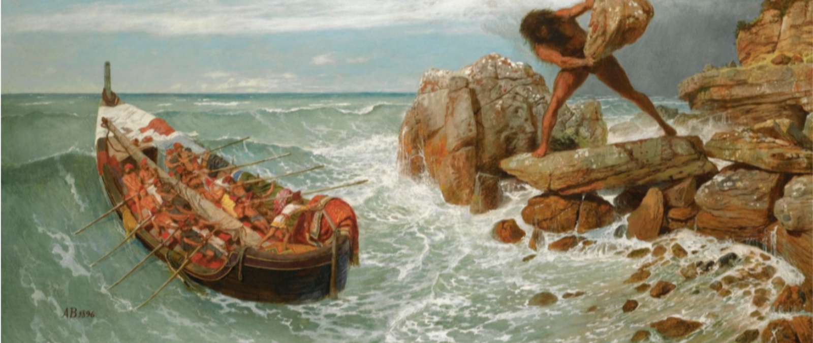 Odyseusz i Polifem, Arnold Böcklin puzzle online