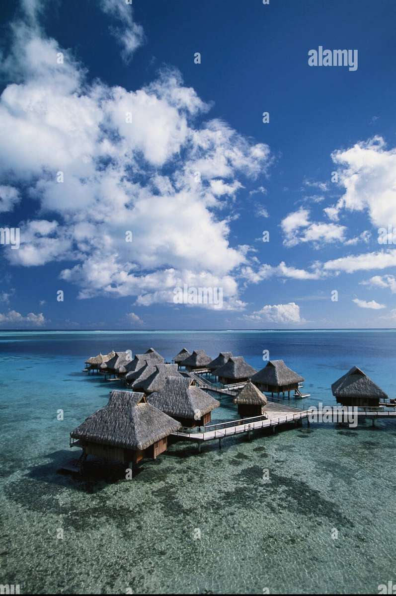 Domki Wodne, Wyspy Bora Bora puzzle online