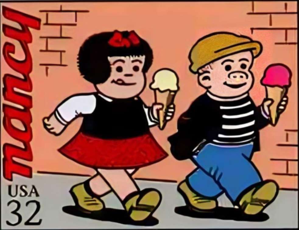 Nancy i Sluggo jedzą lody puzzle online