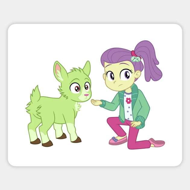 Lily Pad petting a goat 2 - Equestria Girls - Magn puzzle online