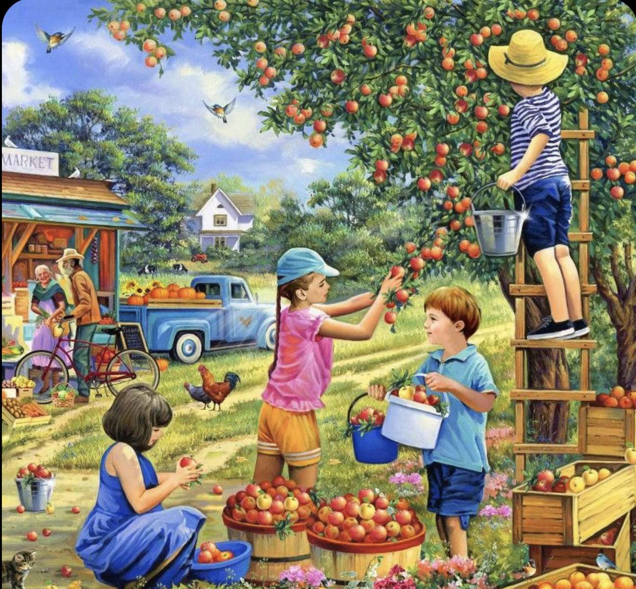 Cueillette des pommes puzzle online