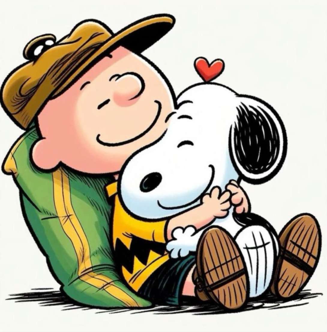 Wielki uścisk dla Snoopy'ego puzzle online