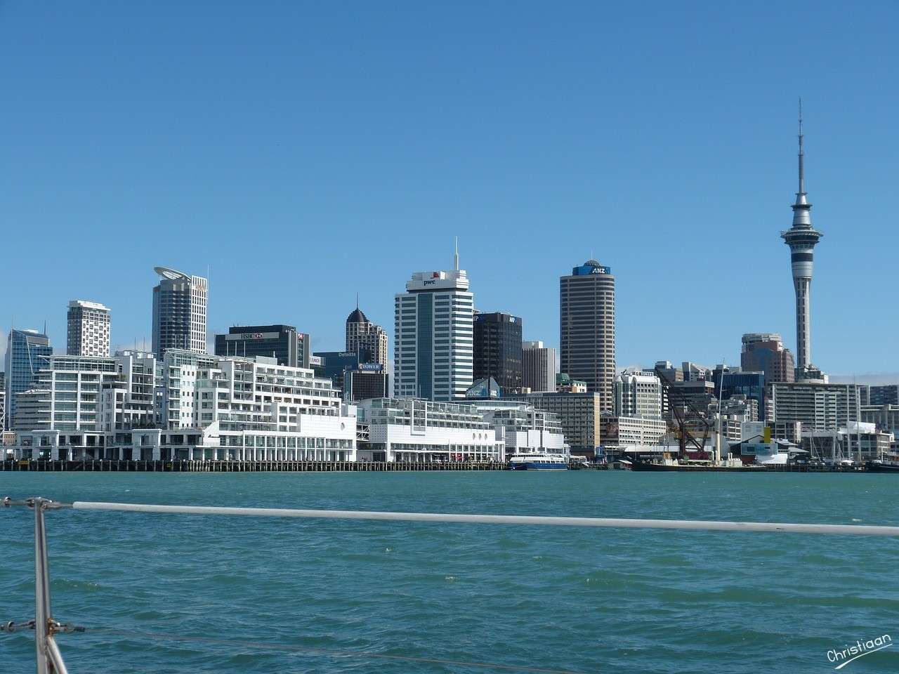 Nowa Zelandia, Auckland, linia horyzontu. puzzle online