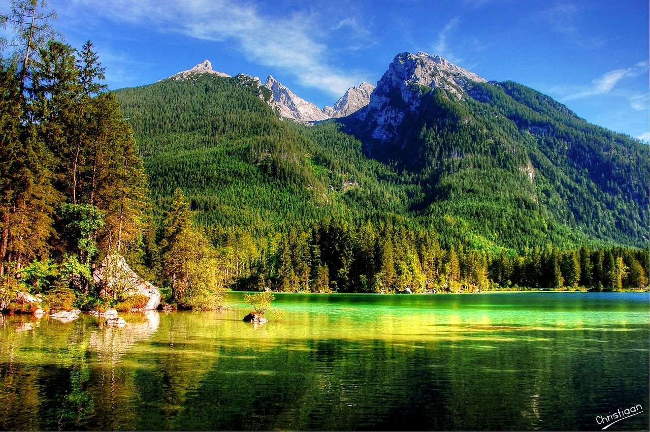 Ramsau, Hintersee Vorpommern, Alpy. puzzle online