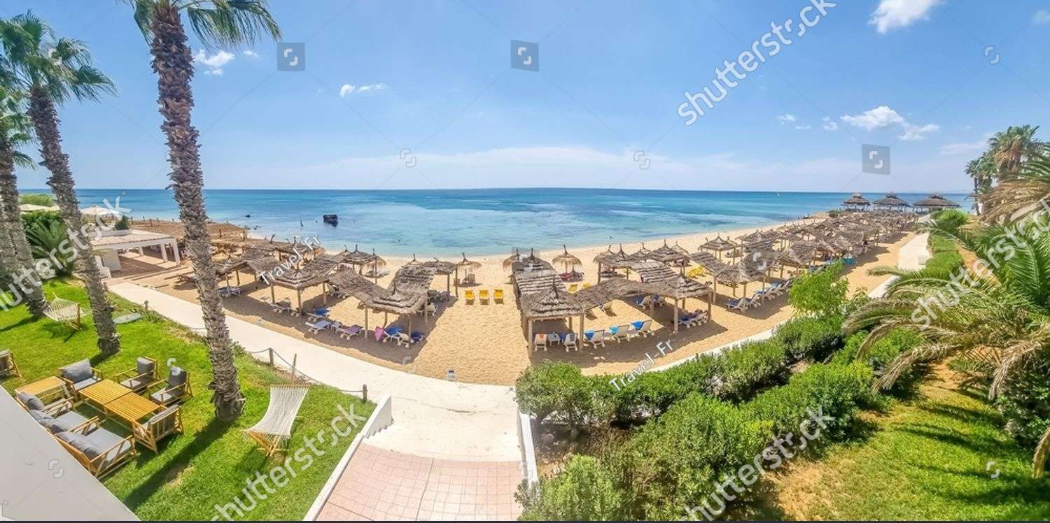 Plaża w Hammamet, Tunezja puzzle online