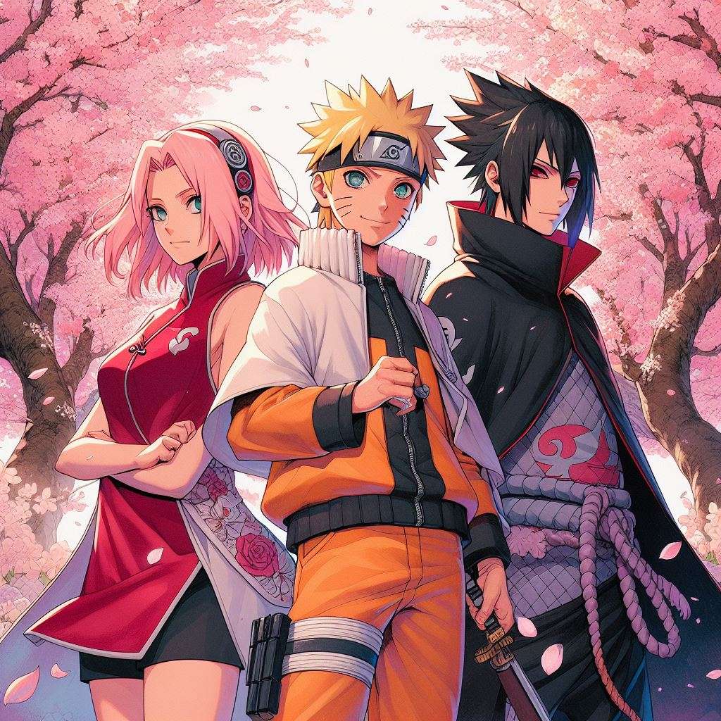 Naruto, Sasuke i Sakura puzzle online