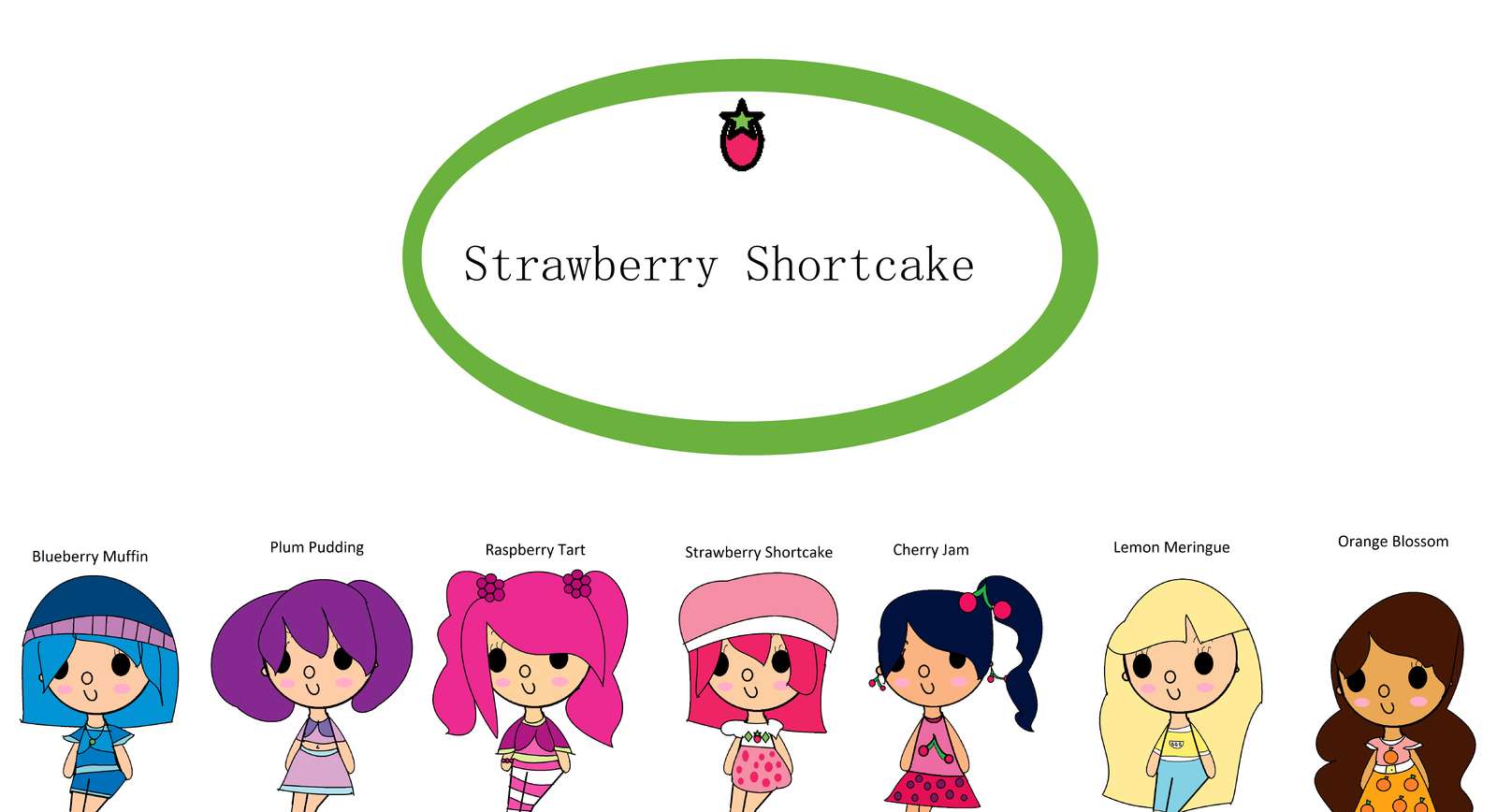 Strawberry Shortcake Characters puzzle online