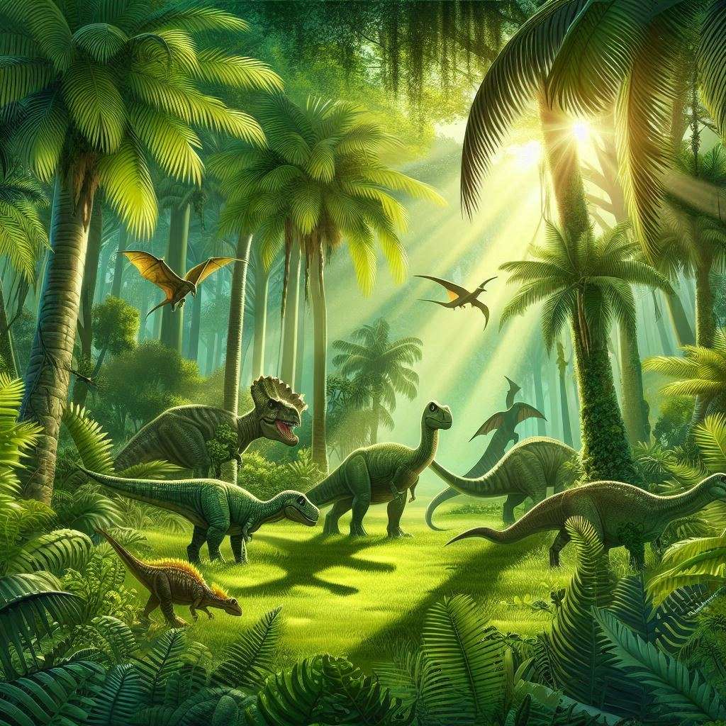 krajobraz dinozaura puzzle online