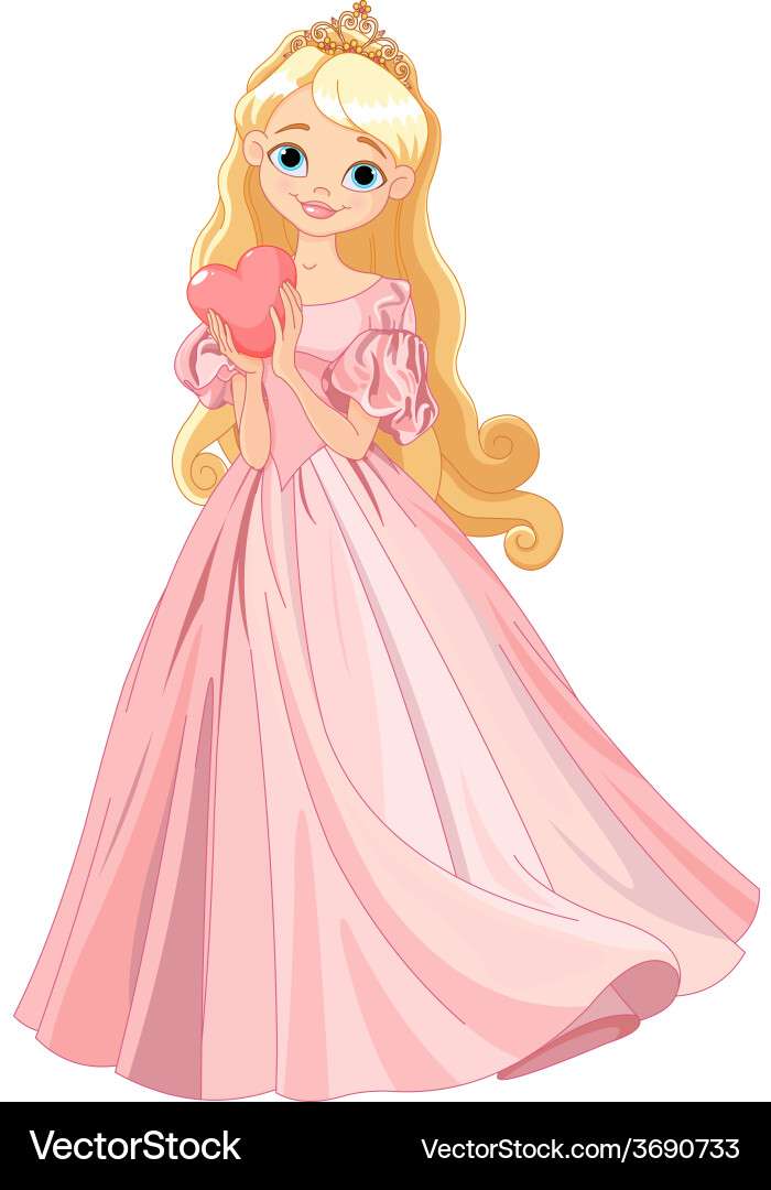 Beautiful princess vector image puzzle online