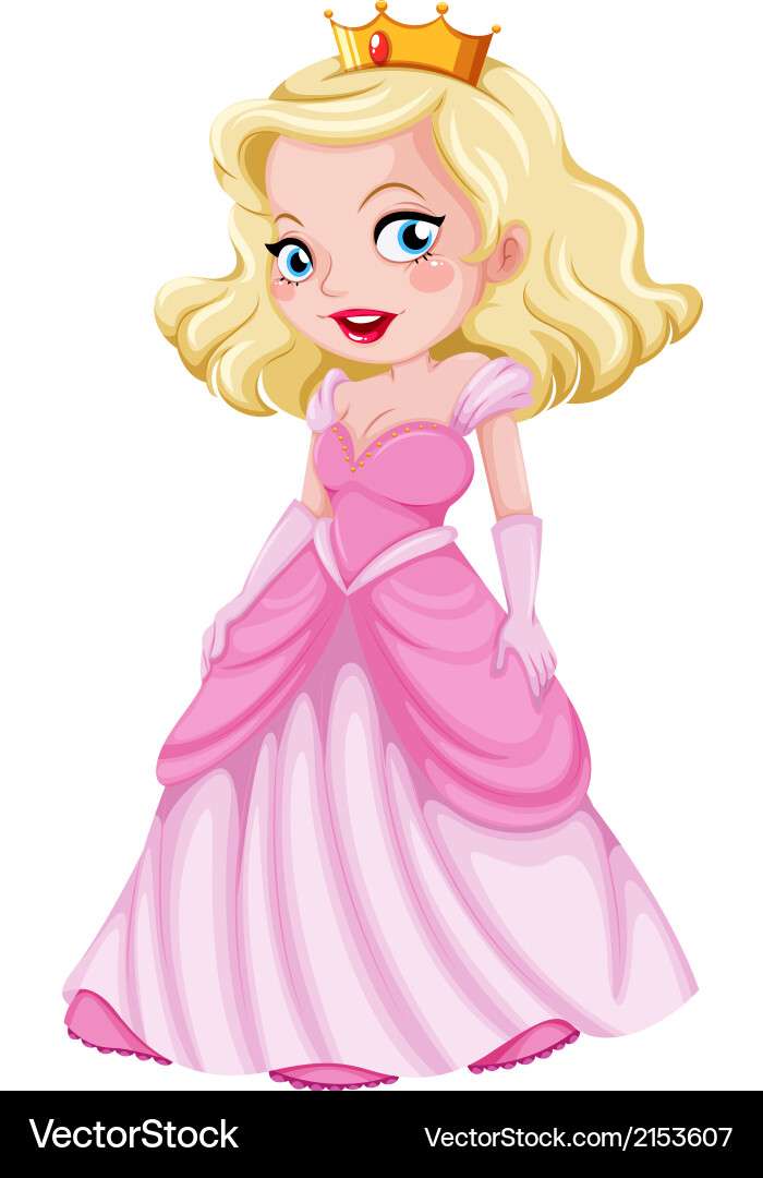 A beautiful princess vector image puzzle online