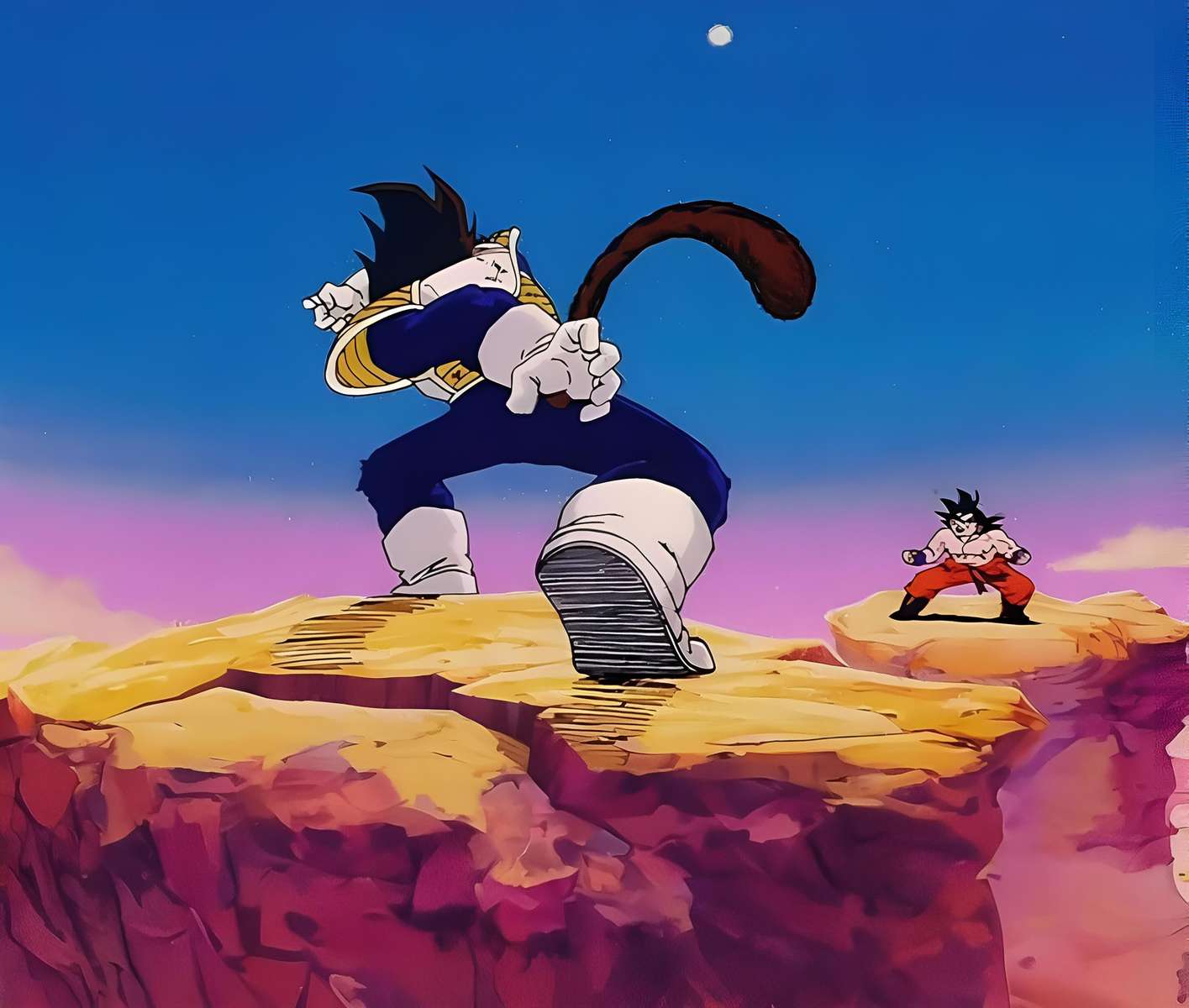 Vegeta kontra Goku. puzzle online