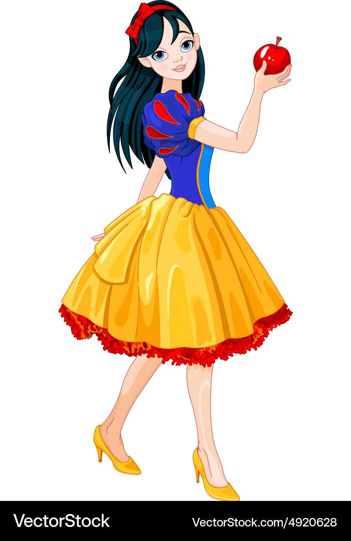 Snow white girl vector image puzzle online