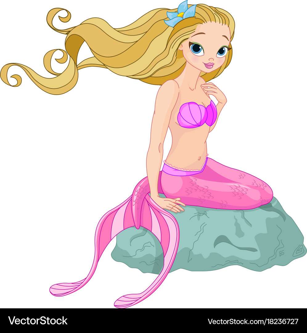 Beautiful mermaid vector image puzzle online