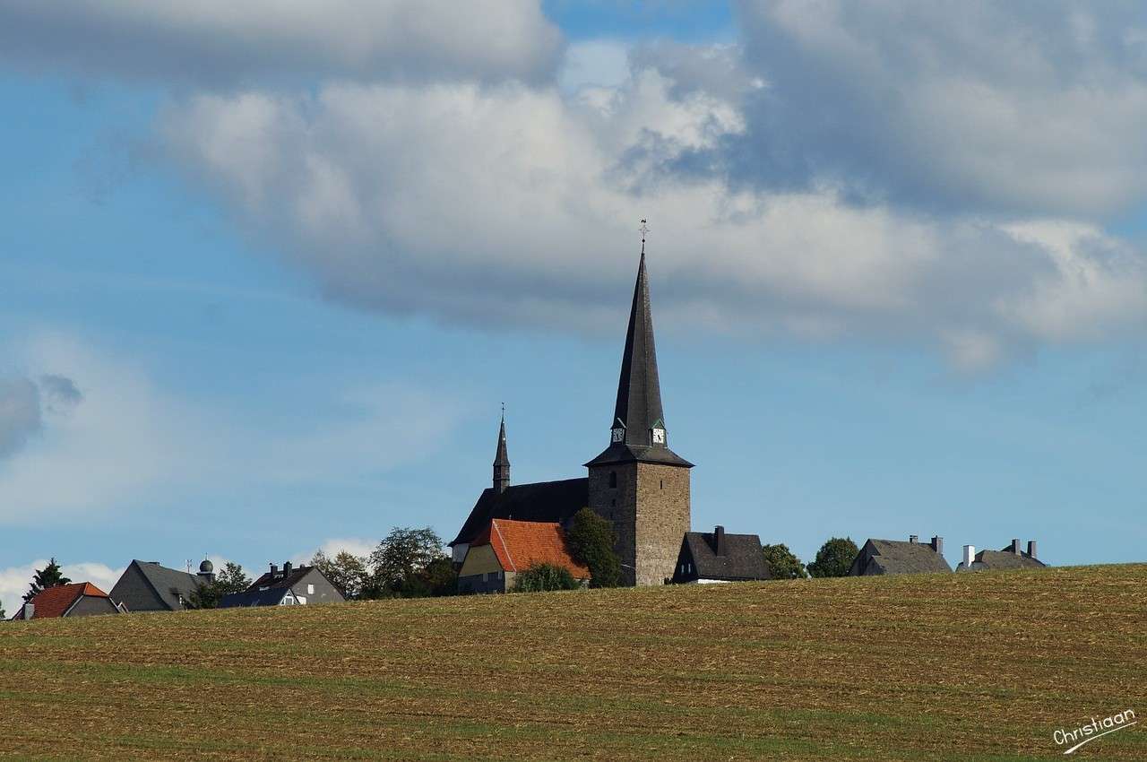 Wieś, pole, Sauerland. puzzle online