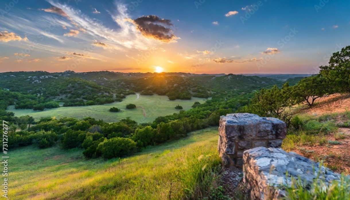 Wschód Słońca nad Black Balsam Knob, USA puzzle online