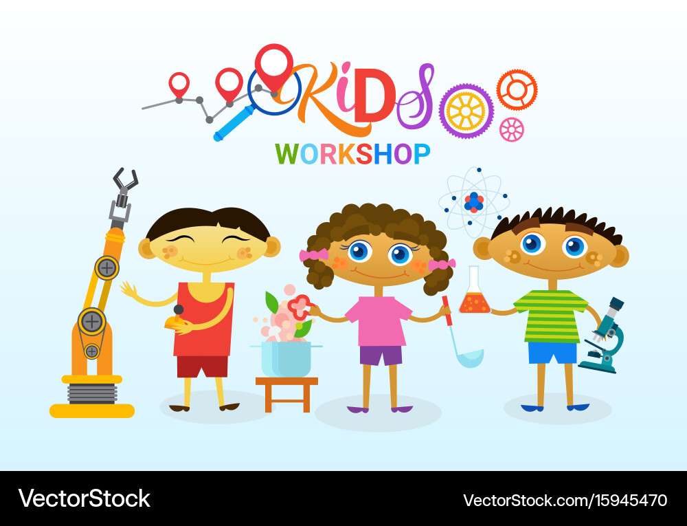 Art classes for kids logo creative artistic school puzzle online