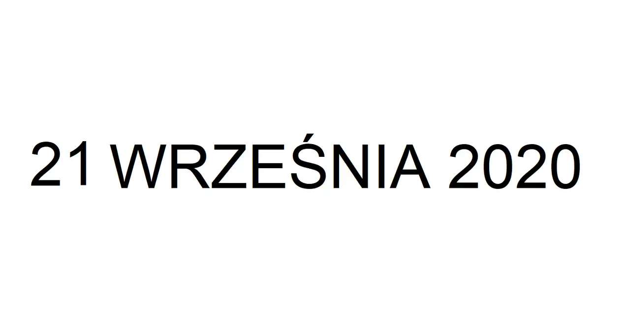 21 WRZEŚNIA 2020 puzzle online