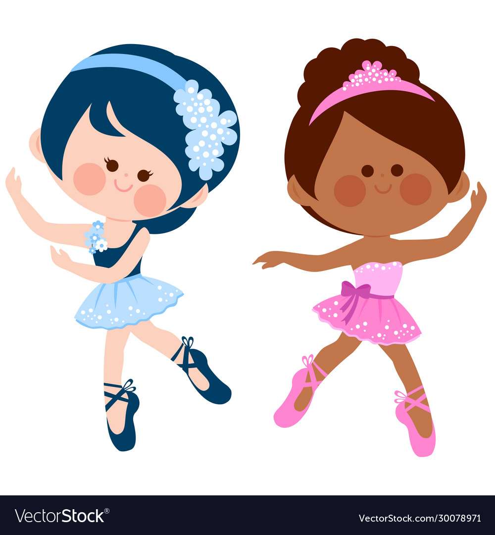 Little ballerinas dancing vector image puzzle online