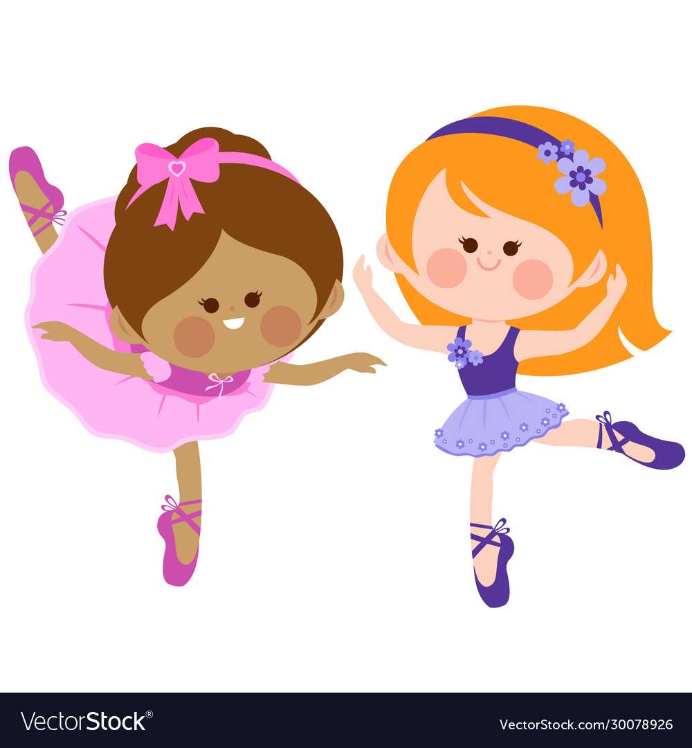 Little ballerinas dancing vector image puzzle online