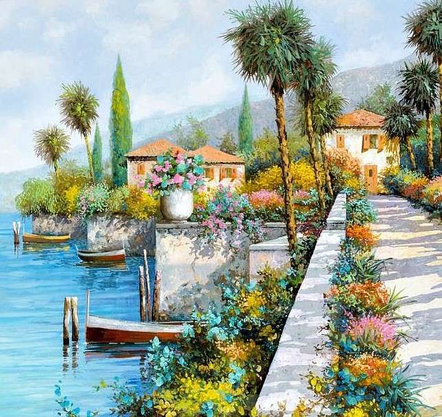 Guido Borelli. Nad jeziorem puzzle online