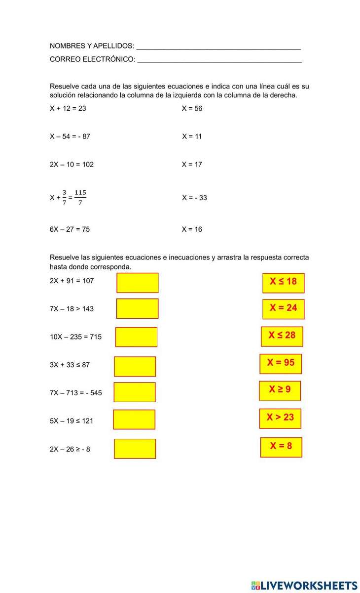 nierówność puzzle online