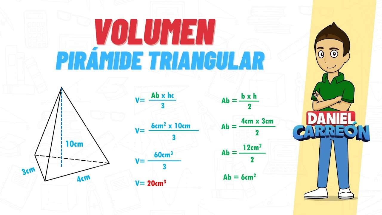 Objętość trójkątnej piramidy puzzle online