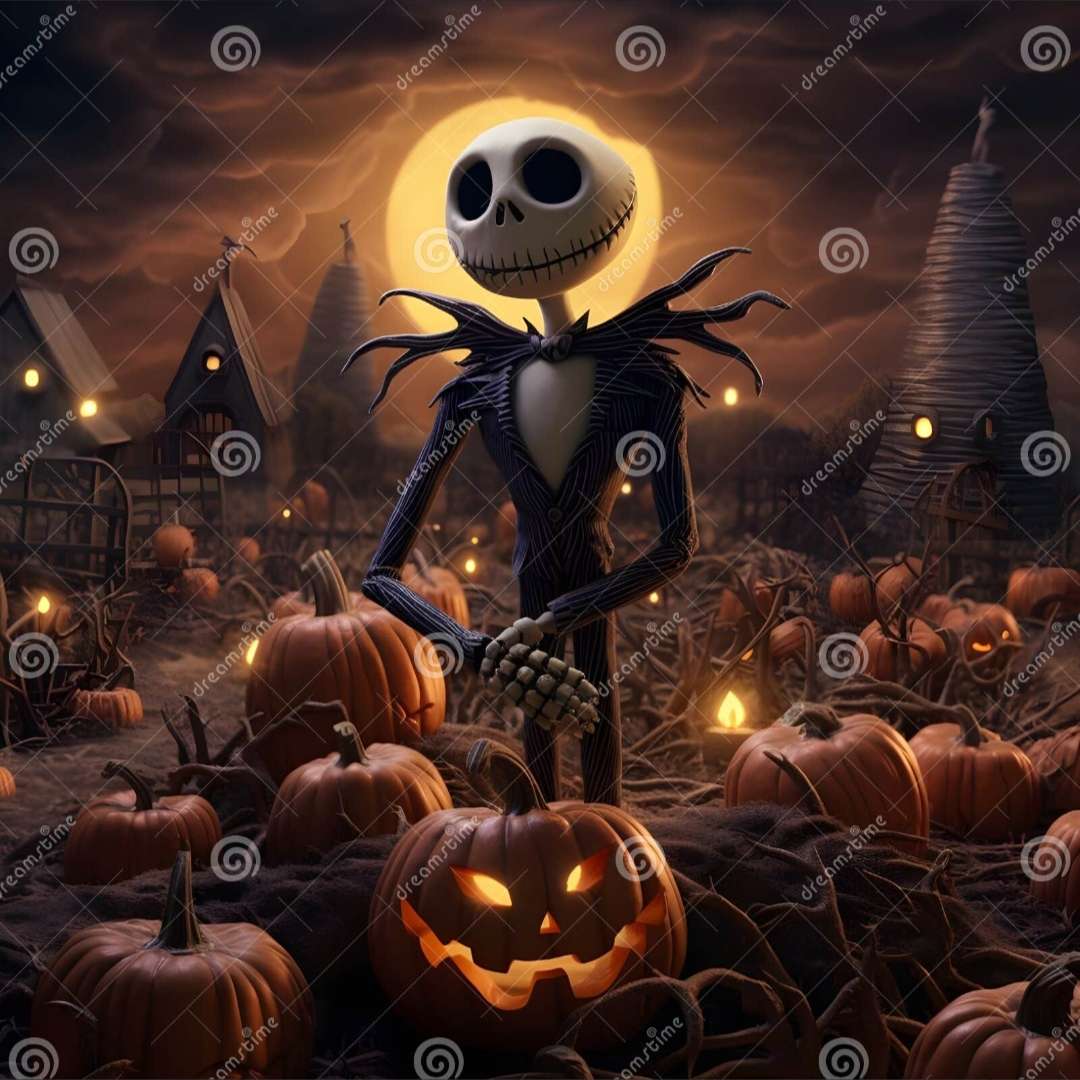 Jack Skellington, Miasteczko Halloween puzzle online