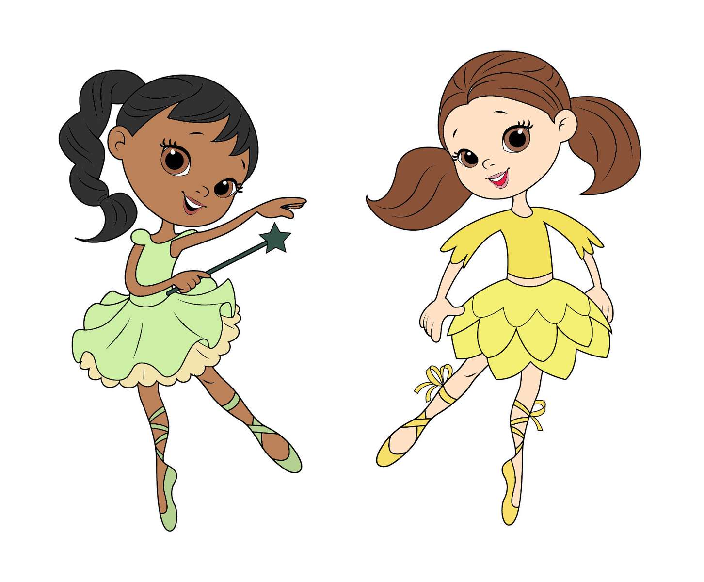 Ballerinas Makeover As Disney Princess Tiana And B puzzle online