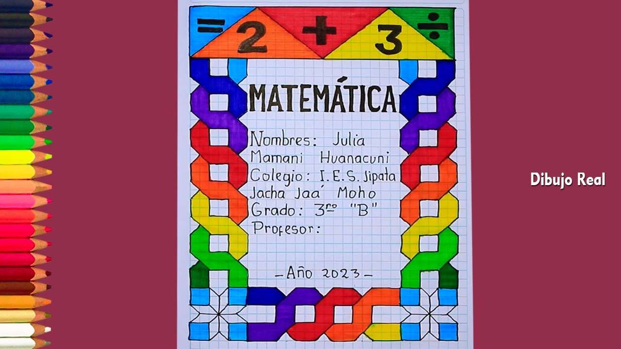 CARATULA DE MATEMATICA puzzle online