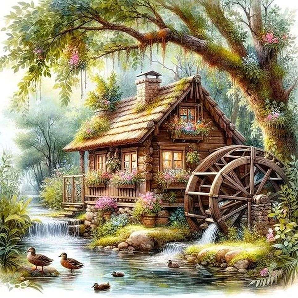 Domek ukryty w naturze puzzle online