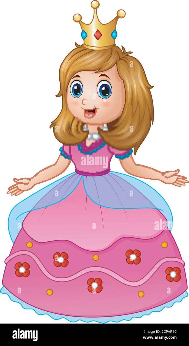 Beautiful princess in pink dress Stock Vector Imag puzzle online