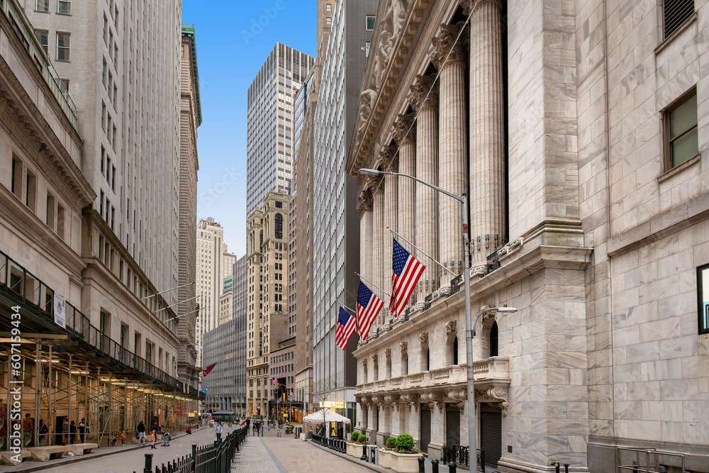 Wall street w Manhattanie USA puzzle online