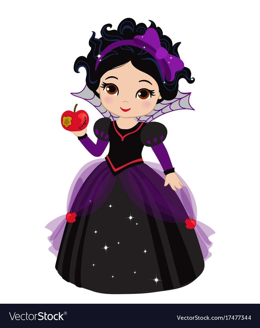 Beautiful halloween princess Royalty Free Vector I puzzle online