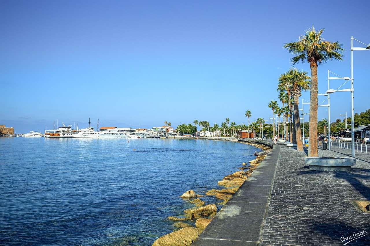 Cypr, Pafos, promenada. puzzle online