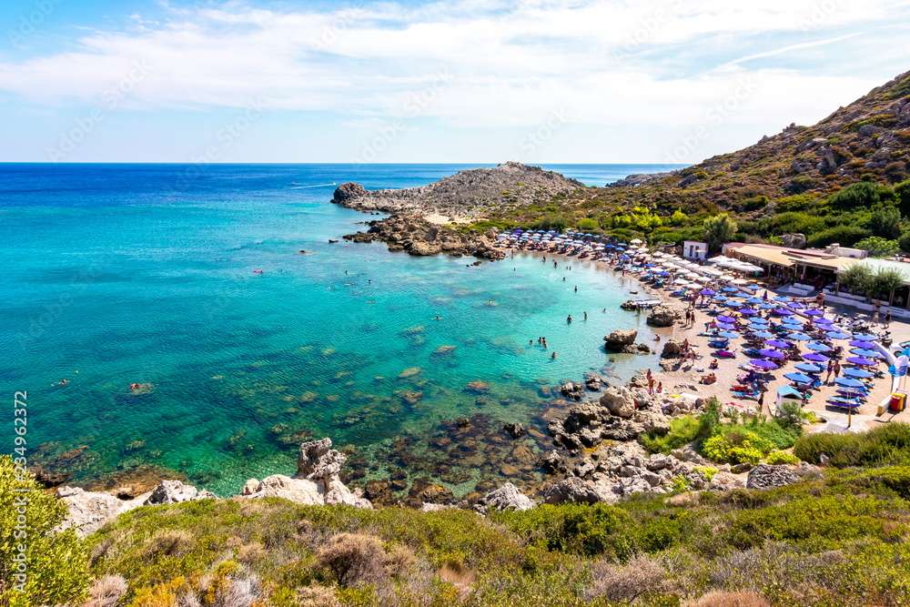 Plaża Na Wyspie Rodos Grecja puzzle online