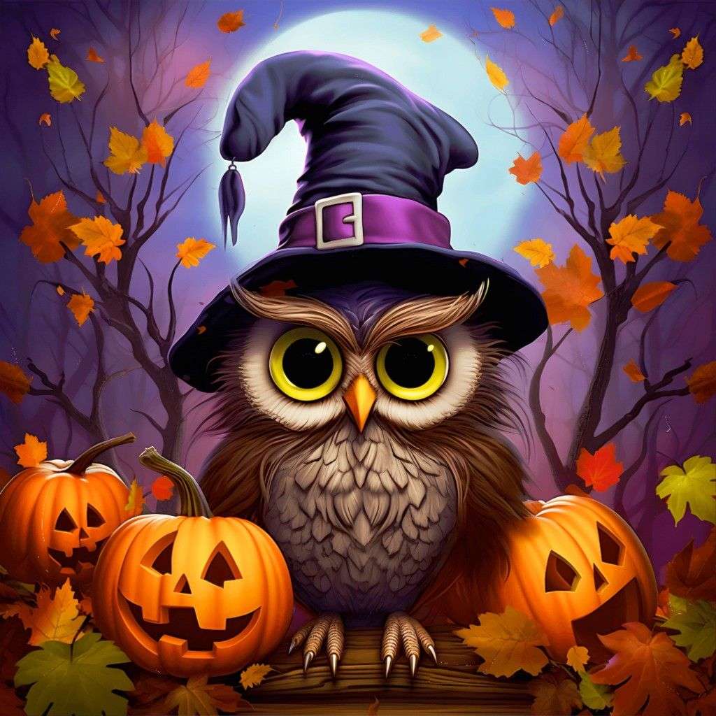 Halloween - dynia - sowa puzzle online