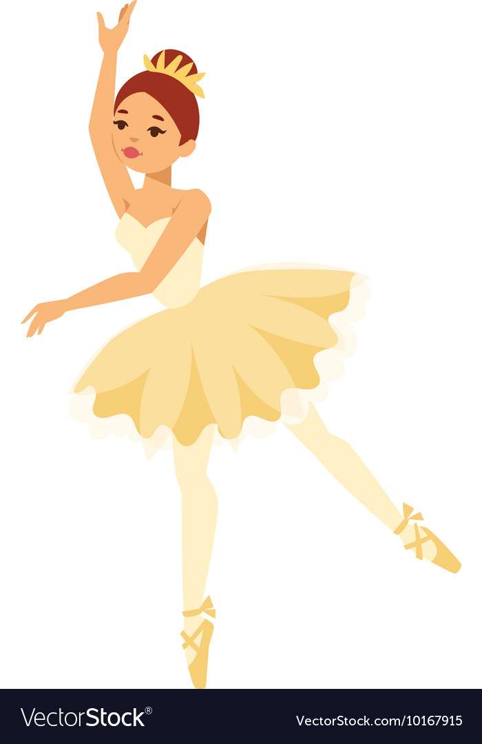 Ballerina dancer girl Royalty Free Vector Image puzzle online