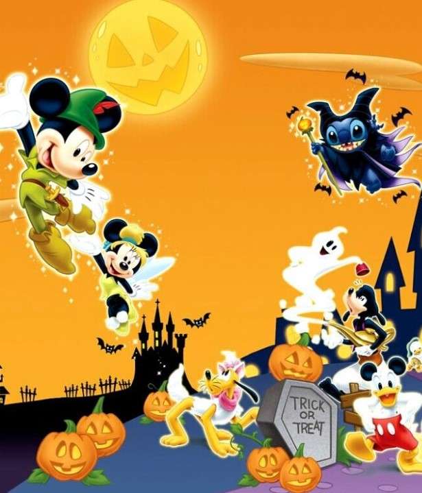 Halloween Mickeya i Minnie puzzle online