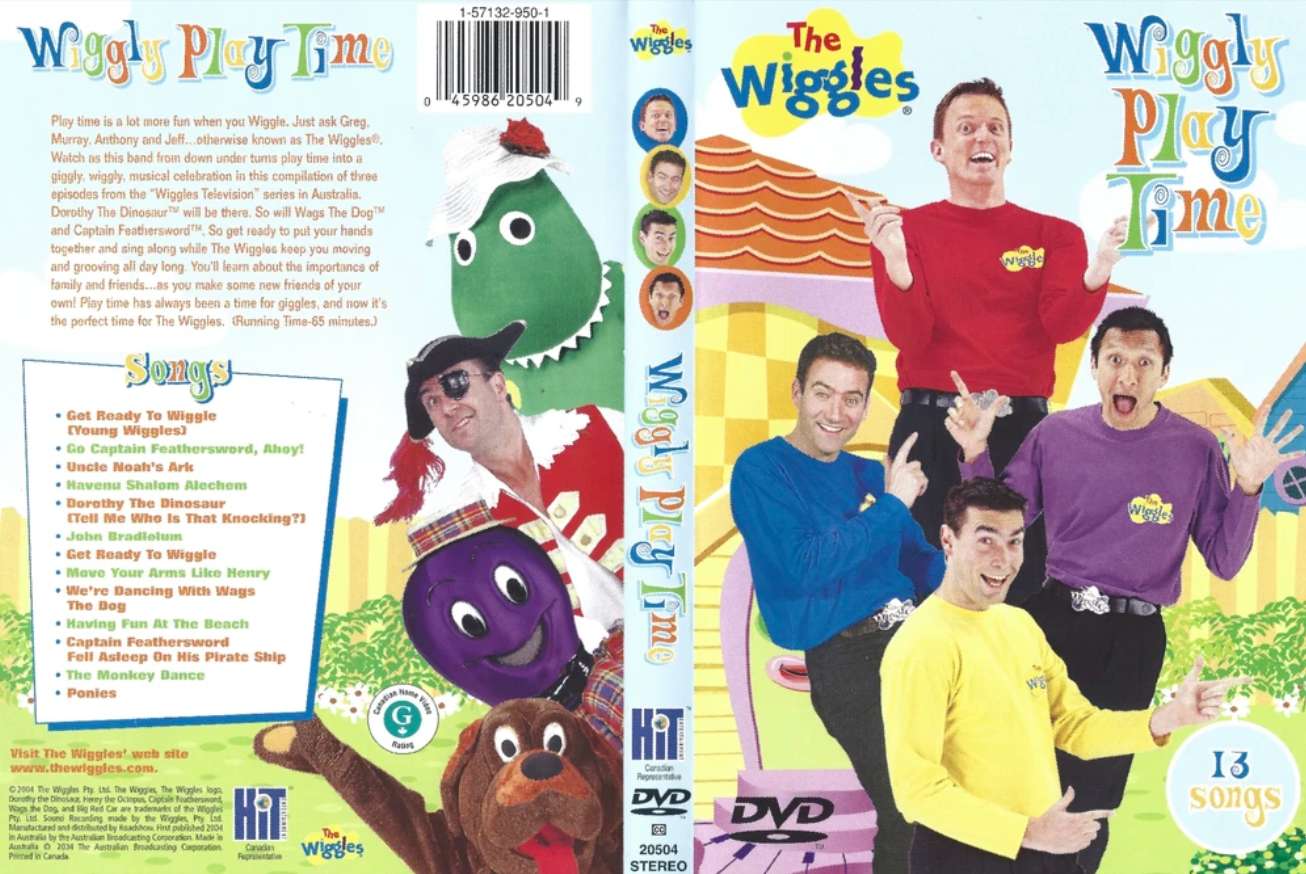 Wiggly Czas odtwarzania DVD 1999, wersja amerykańska The Wiggles puzzle online