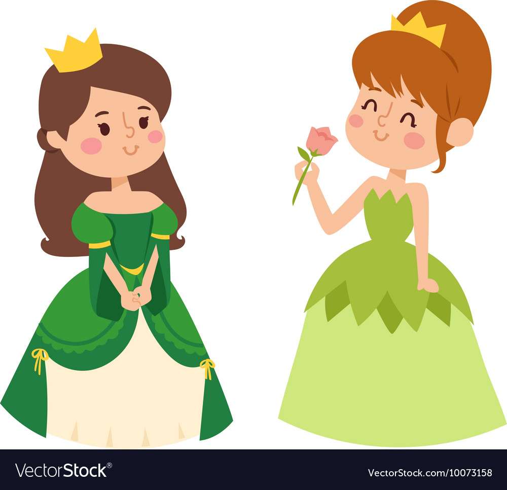 Princess set vector image puzzle online