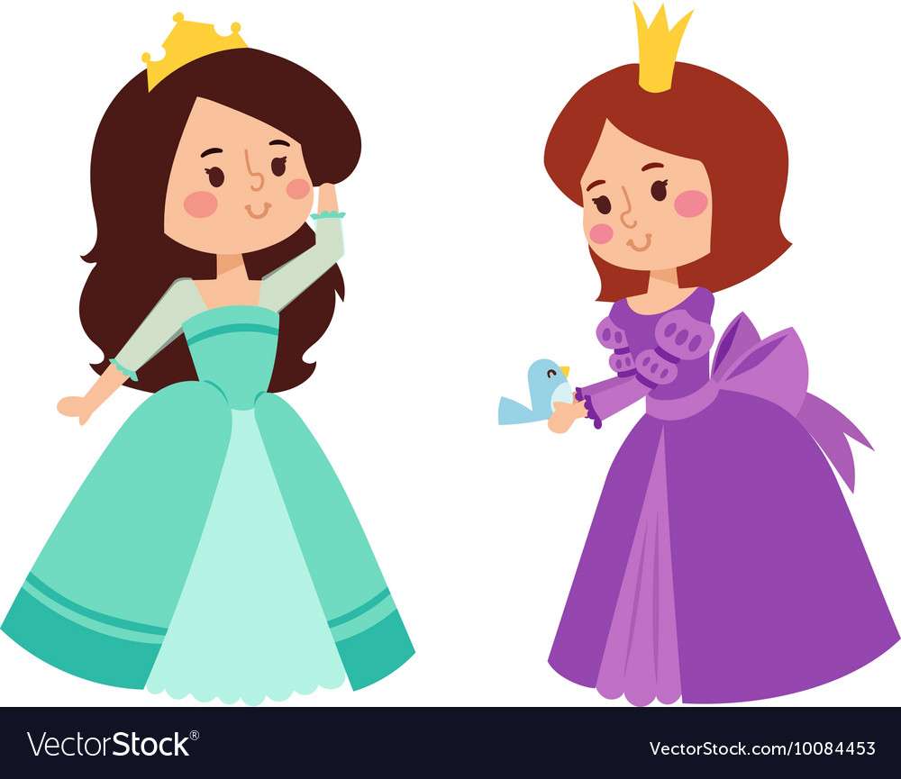 Princess set vector image puzzle online