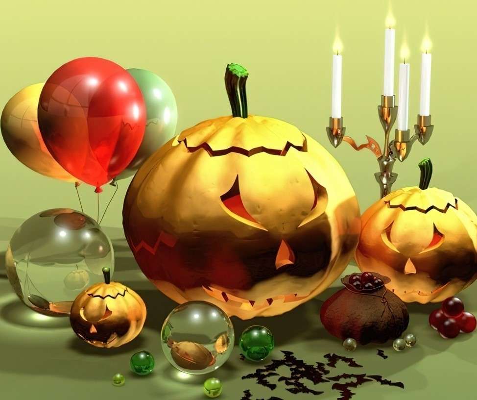 Dekoracja na Halloween puzzle online